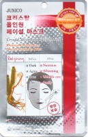 Маска тканевая c красным женьшенем Junico Crystal All-in-one Facial Mask Red Ginseng "MIJIN", 25 гр