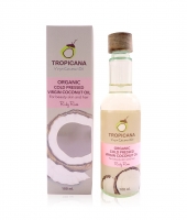 Массажное кокосовое масло ORGANIC "RubyRose" (с эфирным маслом апельсина) TROPICANA, 100 мл.
