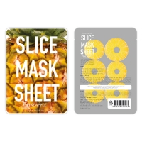 Маски-слайсы тканевые с экстрактом ананаса KOCOSTAR Slice Mask Sheet Pineapple, 20 мл.
