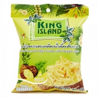 Натуральные чипсы из мякоти кокоса "АНАНАС" KING ISLAND,40 гр.