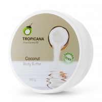 Кокосовое КРЕМ-масло (баттер) для тела Tropicana "Sweet Coconut" (без парабенов), 250 гр.