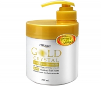 Восстанавливающая маска с коллоидным золотом, керамидом II и кератином "Cruset Gold Crystal Hair Mud" 500 мл.