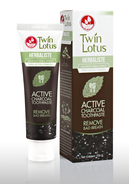 Растительная зубная паста "Twin Lotus" с УГЛЕМ 50 г.