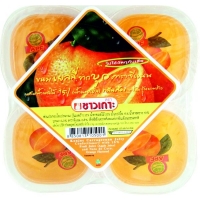 [SALE] Конжаковое желе с яблочным соком и кусочками кокосового желе (со вкусом апельсина) 4*115гр