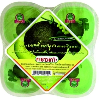 [SALE] Конжаковое желе с яблочным соком и кусочками кокосового желе (со вкусом тайской дыни) 4*115гр